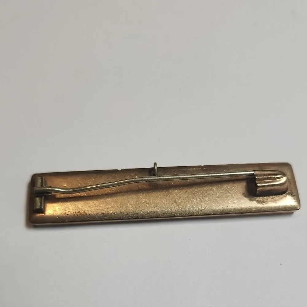 Antique Greek Key Pin Brooch